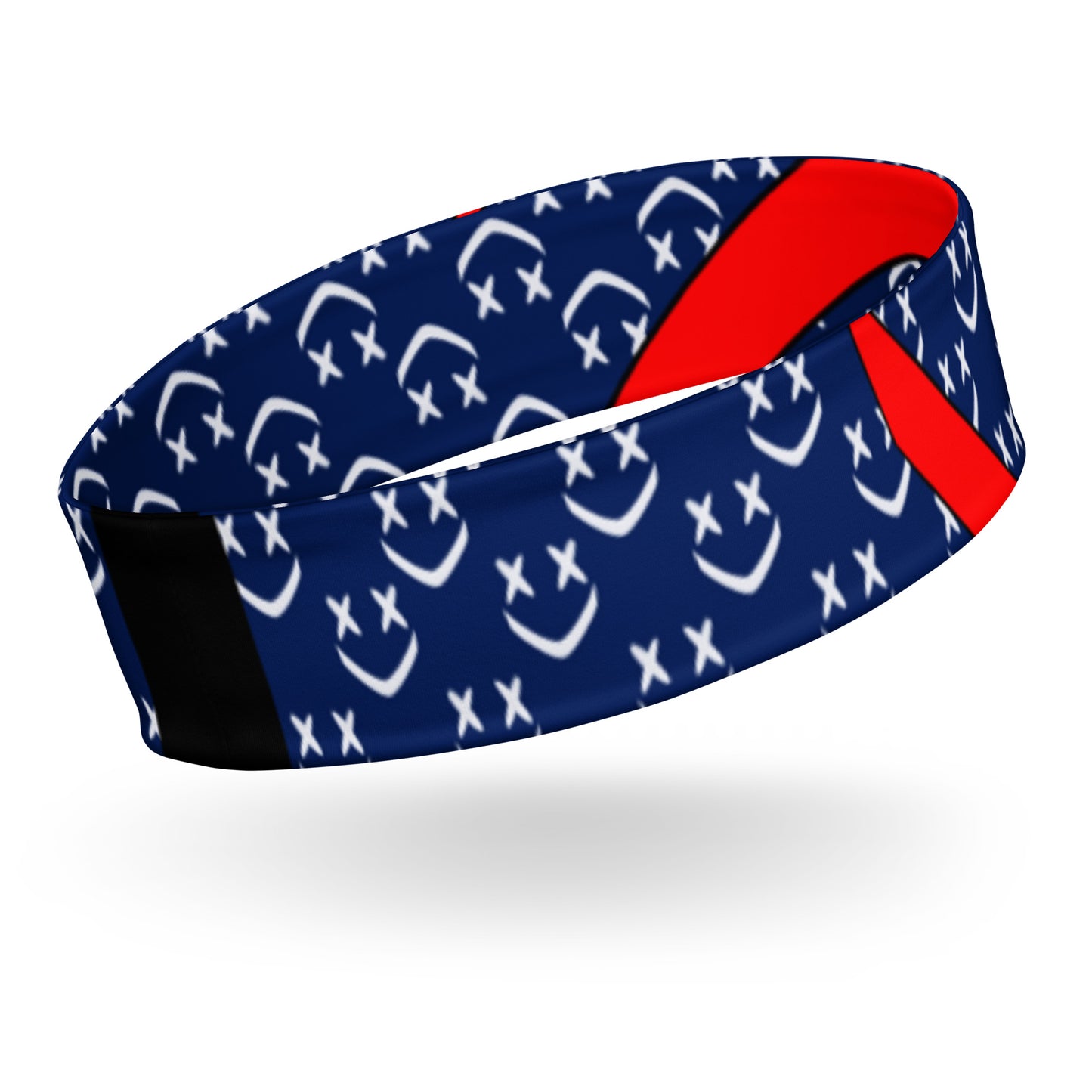 Dark Blue and White Headband